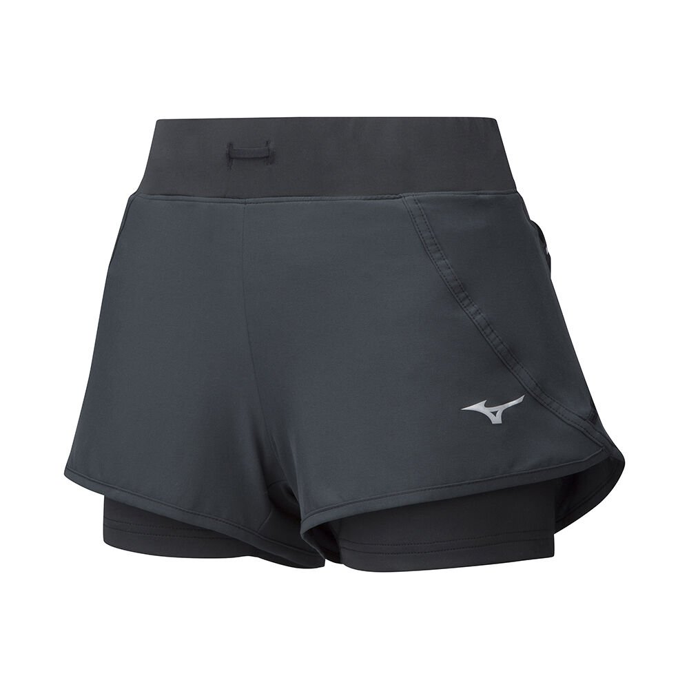 Mizuno Women's Shorts Mujin 2in1 4.5 Black - ALXZSCH-81